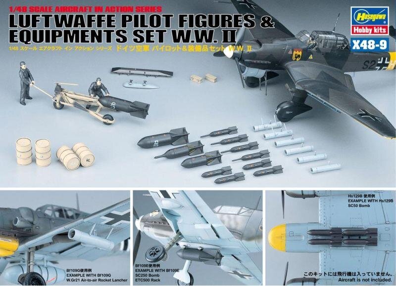 Luftwaffe Pilot Figures Equipments Set WWII Modellbauversand Hank