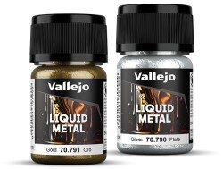 Die Liquid Metal-Reihe mit acht Metallicfarben...