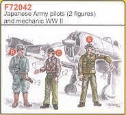 Japan Army Pilots, WW II, 3 Stück