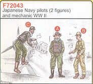 Japan Navy Pilots WW II, 3 Stück