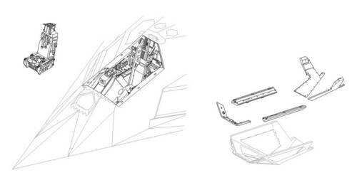 F-117A Nighthawk interior Set