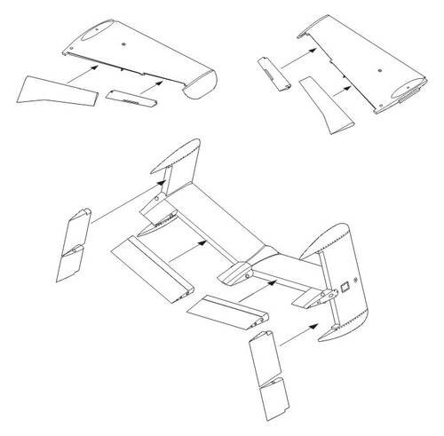 He-162A-2 Control surfaces set (TAM)