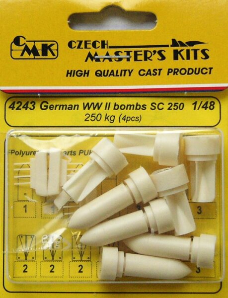 German WWII bombs SC 250 (4 pcs.)