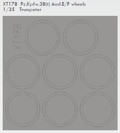 Pz.Kpfw. 38(t) Ausf.E/F wheels (Trumpeter)