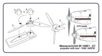 Bf-109E1-E7 propeller w/ tool (TAM/Airfix)