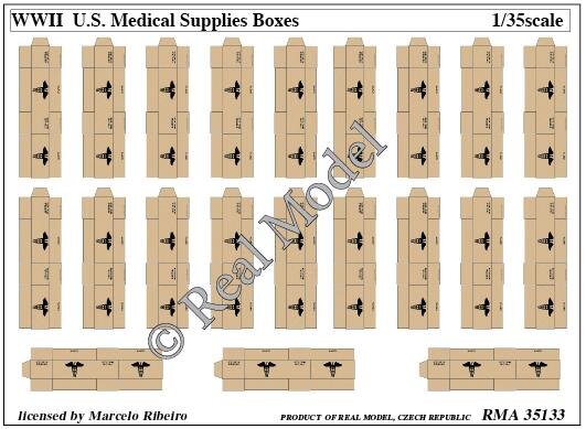 US Medical Supplies Boxes WWII