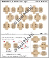 Vietnam War C Ration Menu Boxes opened