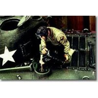U.S. CREW member refuelling tank – WWII