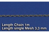 Metal Chain (A) Length single Mesh 3,3 mm