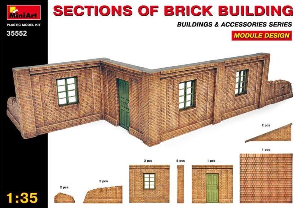 Backstein-Gebäudeabschnitte (Module)