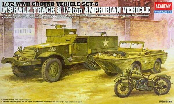 1/72 M3 Half Track + 1/4ton Amphibian Vehicle