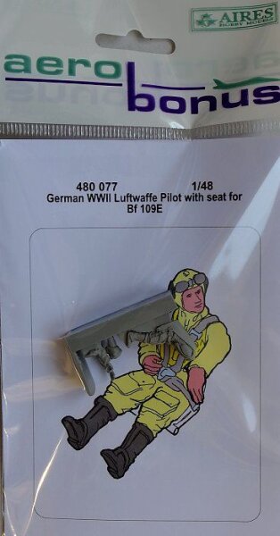 German WWII Luftwaffe pilot with seat for Bf 109E