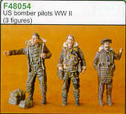 US Bomber Piloten 3 Figuren + Fallsch. (WWII)