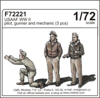 USAAF WWII pilot, gunner & mechanic (3 fig)