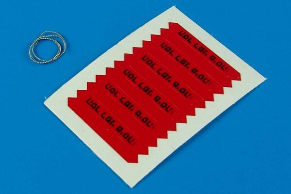 Remove before flight flags - IDF - black lettering