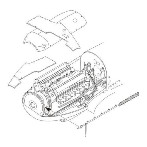 Supermarine Spitfire Mk.I Engine set (Tamiya)