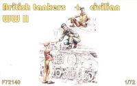 Britische Panzerbesatzung und Zivilisten