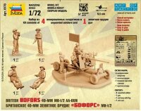 Britische Bofors 40mm Mk. II  + Soldaten WWII