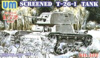 Screened T-26-1 Light Tank with conical Turret