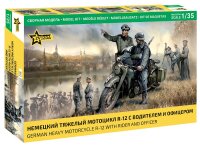 1/35 German Heavy Motorcycle R-12 with Rider and Offizier
