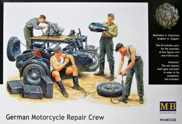 German Motorcycle Repair Crew