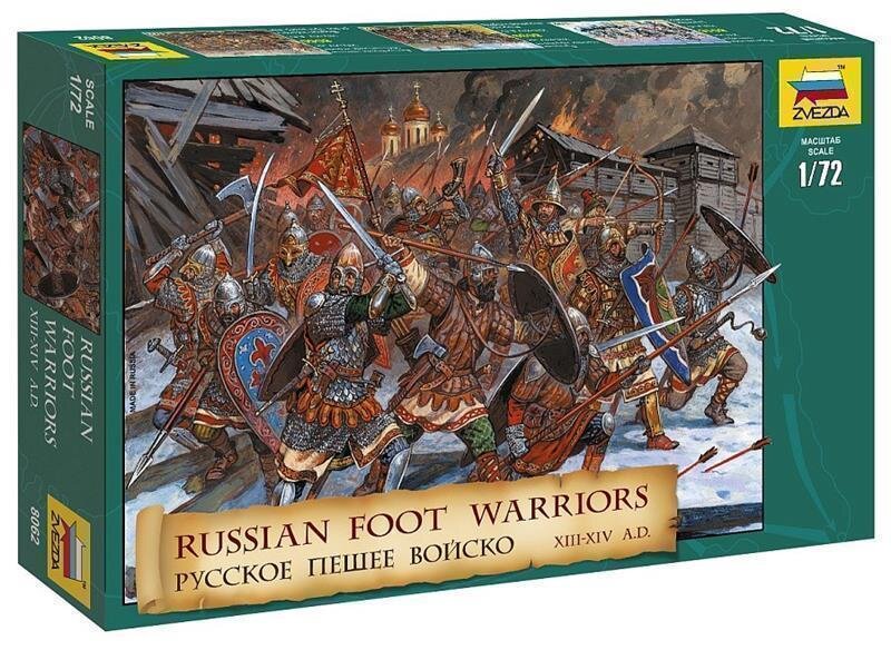 Zvezda Models Russian Foot Warriors Model Kit - Historical Military Miniatures