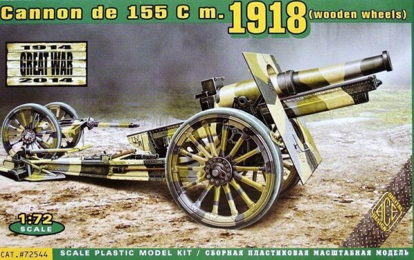 Cannon de 155 C m.1918 (wooden wheels)