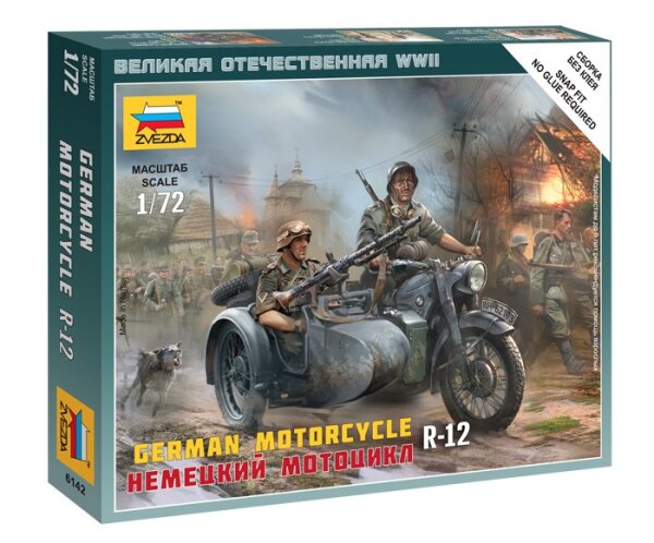 1/72 German Motorcycle R-12 with Sidecar