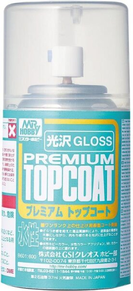 Mr. Hobby Premium Top Coat Gloss Spray 88 ml