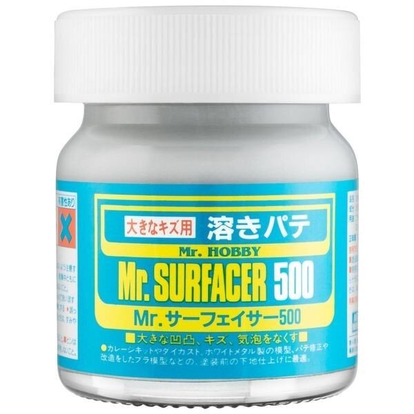 thumbnail interactive-video image 1 of Mr Hobby Mr. Surfacer 500 - 40ml (SF-285) - High-build Gray Primer For Models 1 of 4