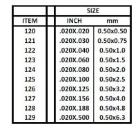 Vierkantprofile, 350x0,50x2,00mm, 10 Stück