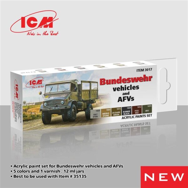 Bundeswehr vehicles and AFVs - Acrylic paint set