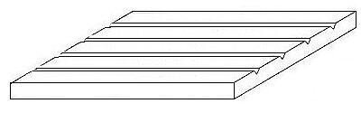 Strukturplatte, 1x150x300 mm. Spur H0-Maßstab