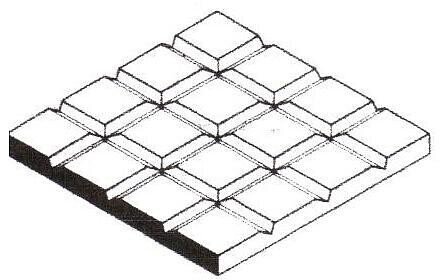 Gehwegplatten, 1x150x300 mm, Raster 1,6 mm