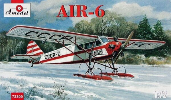 AIR-6 Soviet monoplane on Skis