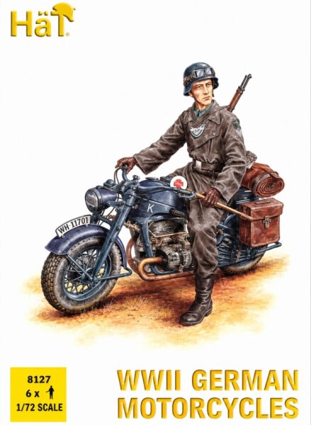 1/72 WWII German Zundapp Motorcycles