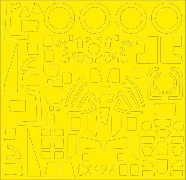 1/72 Boeing Fortress Mk.III Canopy Paint Mask for Airfix