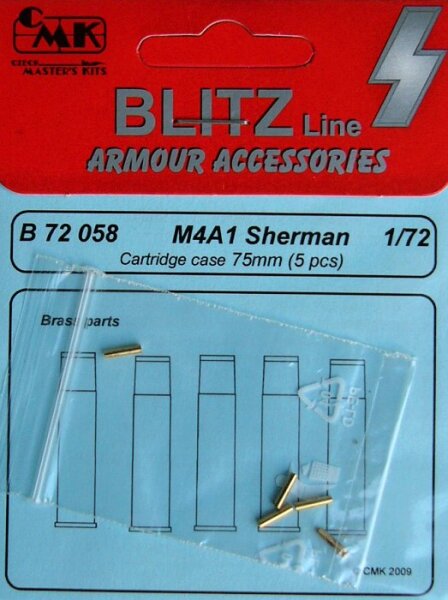 M4A1 Sherman Cartridge case 75 mm (5 pcs.)