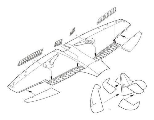 Spitfire PR Mk.XIX - Control surfaces set