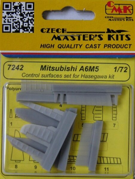 Mitsubishi A6M5 - Control surfaces set