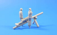 Japanese Army dummy soldiers WWII (2 fig + Gun)
