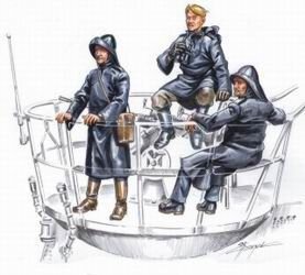 U-Boot U-VII: 3 Marine-Soldaten für Oberdeck