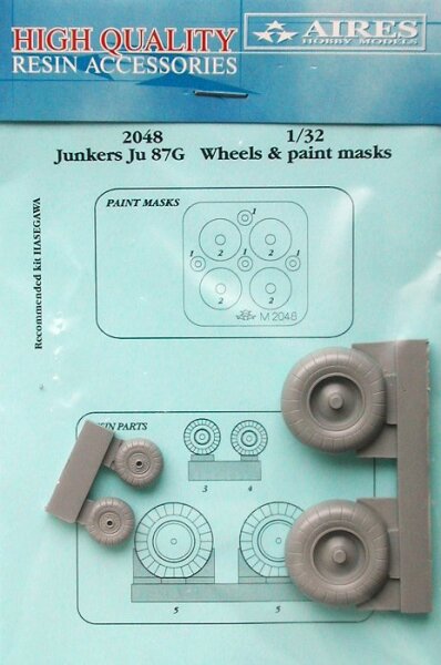 Junkers Ju-87G wheels + paint mask