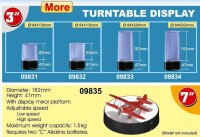 Turntable Display - Drehdisplay 84x84x130 mm mit runder Kuppel