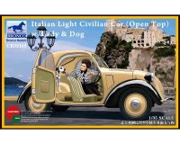 Italian Light Civilian Car (Open Top) with Lady &