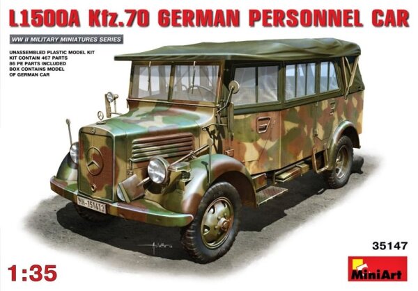 Mercedes L1500A Kfz.70 German Personnel Car