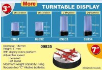 Turntable Display - Drehdisplay 84x84x200 mm mit flacher Kuppel