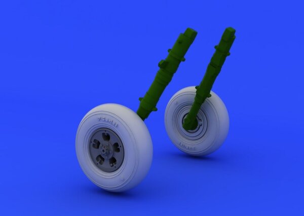 1/48 Spitfire wheels - 5 spoke, smooth tire (Eduard)