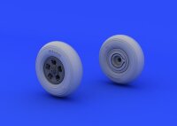 1/48 Spitfire wheels - 5 spoke, smooth tire (Eduard)