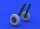 1/48 Spitfire wheels - 5 spoke, smooth tire (Eduard)